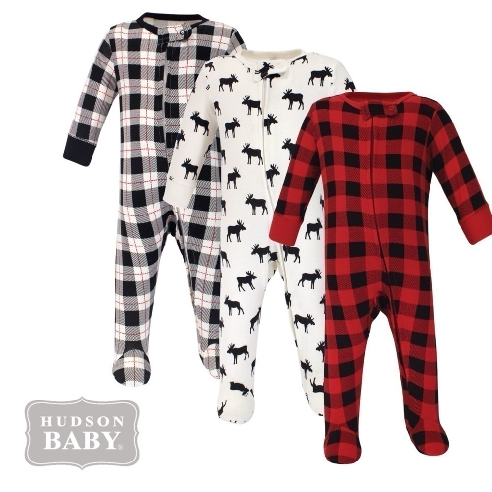 Hudson Baby Sleep n Play Baby Infant 1 piece set of 3 New!